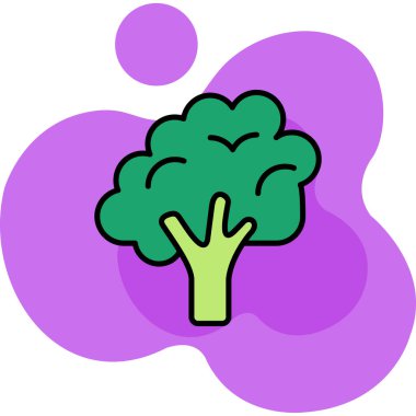 brokoli simgesi, basit vektör illüstrasyonu