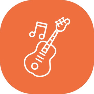 Modern gitar simgesinin vektör illüstrasyonu