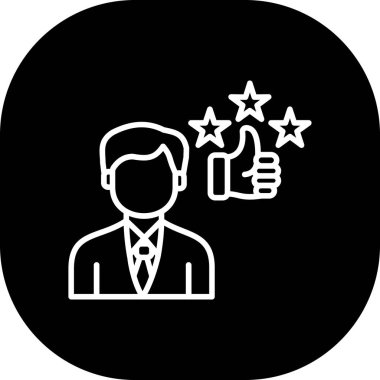 Müşteri derecelendirme vektörü simgesi tasarımı