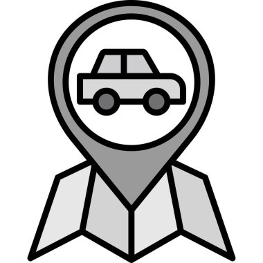 konum haritası simgesi, vektör illüstrasyonu