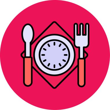 Restoran yemeği. Basit resimleme