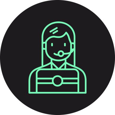 avatar kız vektör illüstrasyonu