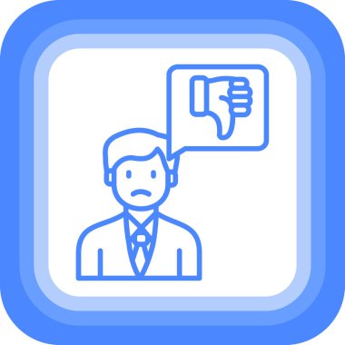 Konuşma simgesine sahip iş adamının vektör çizimi