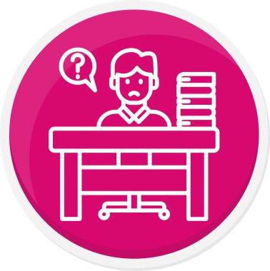 Ofis ve modern simgenin vektör illüstrasyonu