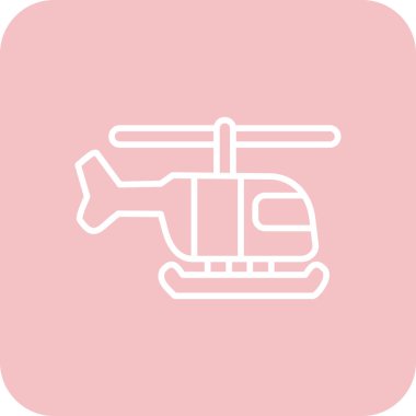 Helikopter simgesi, vektör illüstrasyonu