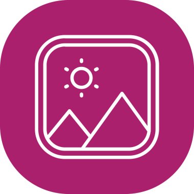 vektör dağ simgesi, basit vektör illüstrasyonu