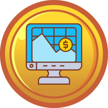 iş finans simgesi, vektör illüstrasyonu