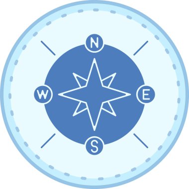 Pusula. Web simgesi basit illüstrasyon