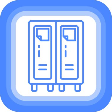 Dolap simgesi, vektör illüstrasyonu basit tasarım