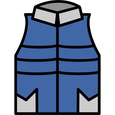 Ceket. Web simgesi basit illüstrasyon