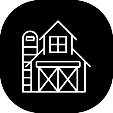 Bir çiftlik simgesinin vektör illüstrasyonu