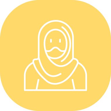 Müslüman kadın ikonu. vektör illüstrasyonu