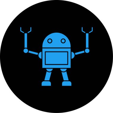 robot ikon vektör illüstrasyonu