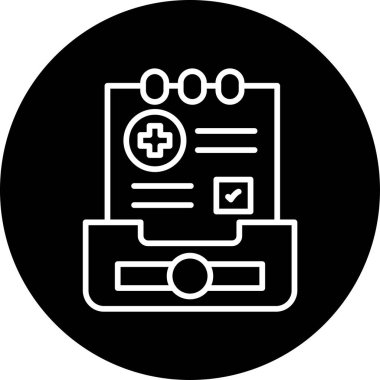 tıbbi ve bakım çizgisi simgesi