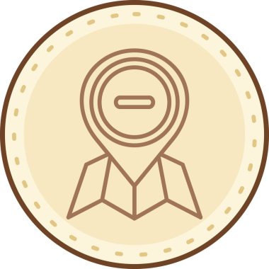 Kurdeleli bir paranın vektör çizimi