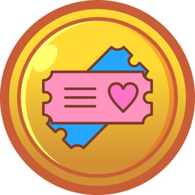 Kalp. Web simgesi basit illüstrasyon