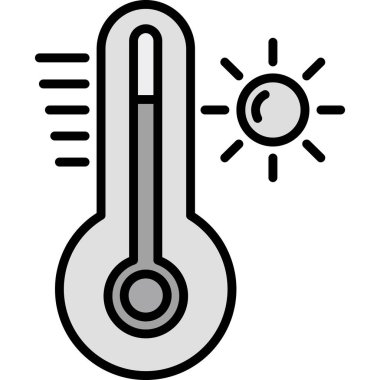 Sıcaklık simgesi, vektör illüstrasyonu