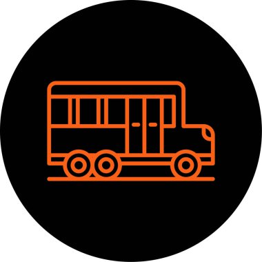 bus simgesi vektör illüstrasyonu