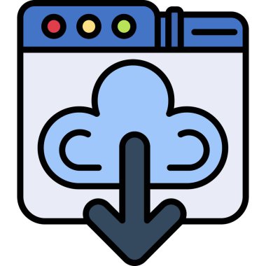 Bulut veri depolama simgesi - özet biçimi