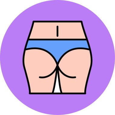 Kadın vücut ikonu. Basit resimleme