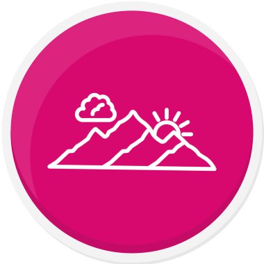 Bir dağ simgesinin vektör illüstrasyonu.