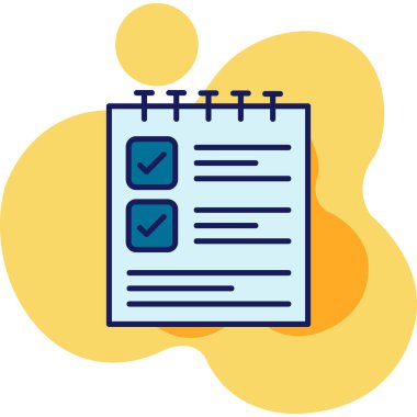 Kontrol listesi. Web simgesi basit illüstrasyon