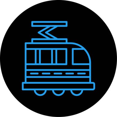 tram simgesi vektör illüstrasyonu