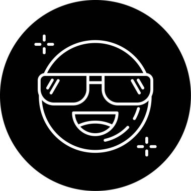 Güneş gözlüğü simgesinin vektör illüstrasyonu