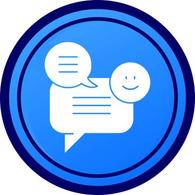 Sohbet simgesinin vektör illüstrasyonu