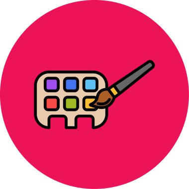 Fırça simgesi vektör illüstrasyonu