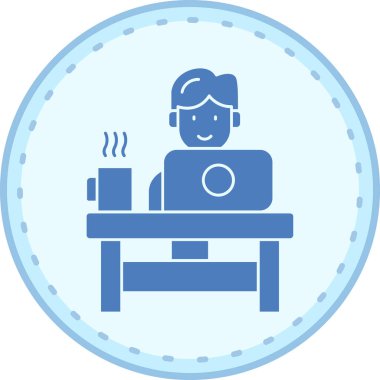 Kahve fincanı simgesinin vektör çizimi