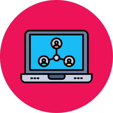 Bilgisayar vektör çizim simgesi