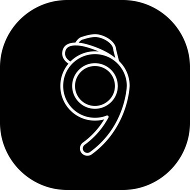 Modern b 'nin vektör illüstrasyonunda müziğin eksik simgesi