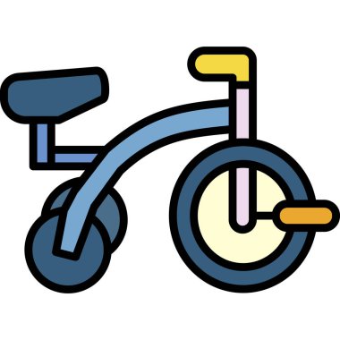 motorsiklet simgesi renk ana hatları vektörü