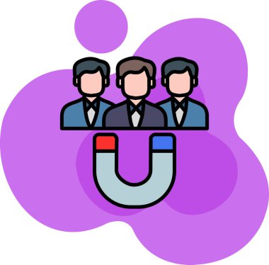 iş insanları simgesi, basit vektör illüstrasyonu