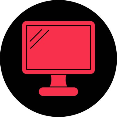 Bilgisayar. Web simgesi basit illüstrasyon