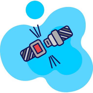 beyaz arkaplanda izole edilmiş dürbün simgesi, vektör illüstrasyonu