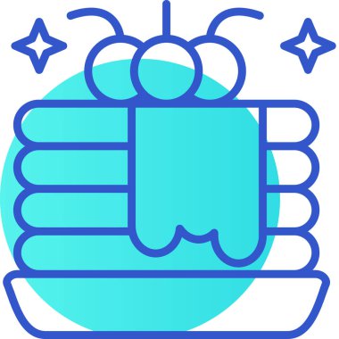 Mavi ve beyaz bir ikonun vektör illüstrasyonu