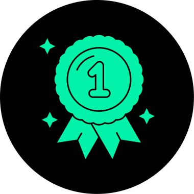 Madalya ikon vektör illüstrasyonu