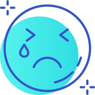 Üzücü. Web simgesi basit illüstrasyon