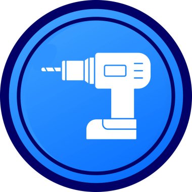 tornavida simgesi mavi beyaz arkaplanda izole edildi. vektör illüstrasyonu