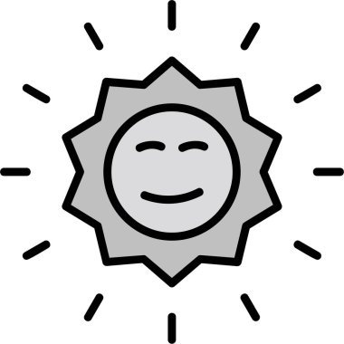 Güneş Simgesi Vektör illüstrasyonu