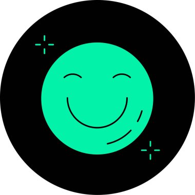 Gülümse ikon vektör illüstrasyonu