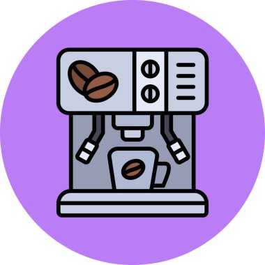 kahve makinesi ikon vektör illüstrasyonu