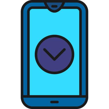 cep telefonu simgesi. Basit tasarım. vektör illüstrasyonu