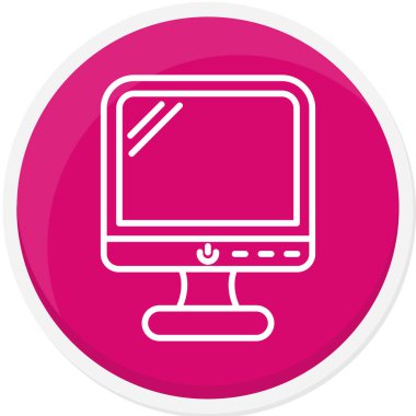 Bilgisayar. Web simgesi basit illüstrasyon