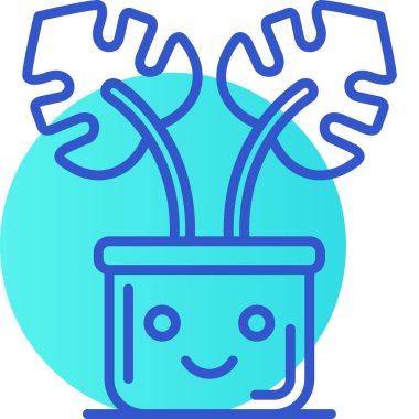 bitki simgesi, vektör illüstrasyonu basit tasarım