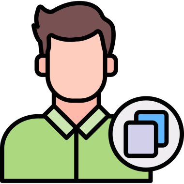 İş adamı ikonu. vektör illüstrasyonu