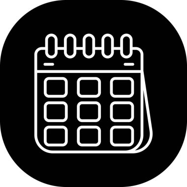 Takvim simgesi vektör illüstrasyonu