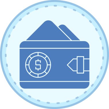 Cüzdan. Web simgesi basit illüstrasyon